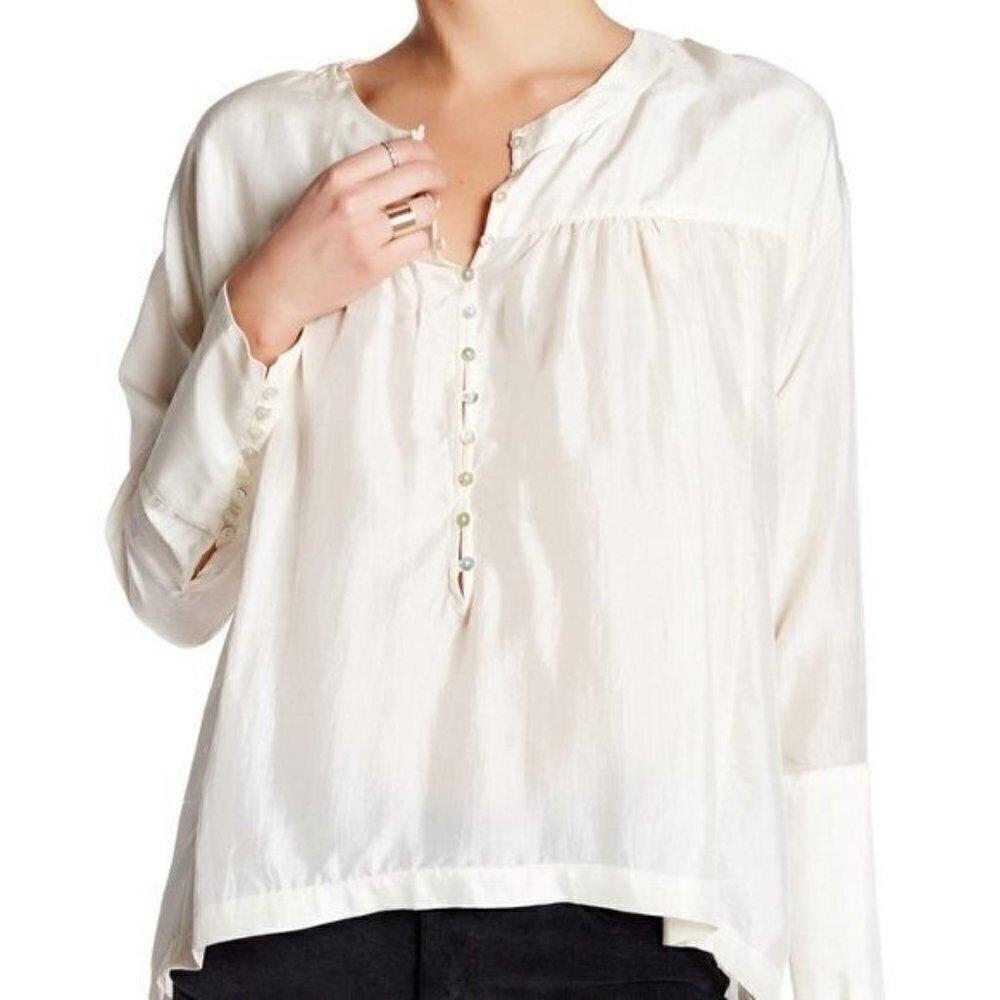 Free People NWT Live to Tell teensy button top - Picture 2 of 9